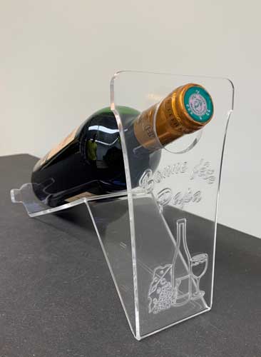 Verre De Bouteille De Vin Transparent Vide Avec Un Tracé De