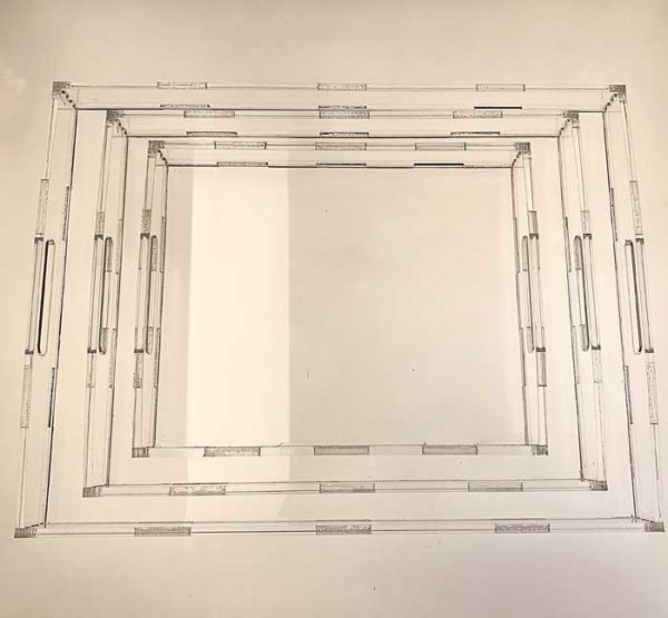 Set 3 plateaux plexi